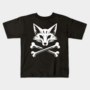 Jolly Roger Pirateflag Fox Skull Crossbones Kids T-Shirt